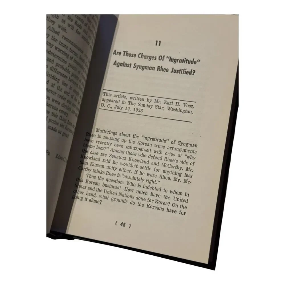 Syngman Rhee Through Western Eyes 1954 HC Korea Seoul Political History READ